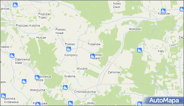 mapa Połoski Stare, Połoski Stare na mapie Targeo