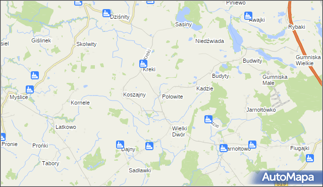 mapa Połowite, Połowite na mapie Targeo
