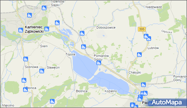 mapa Pomianów Górny, Pomianów Górny na mapie Targeo