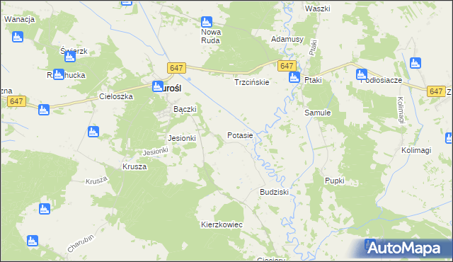 mapa Potasie, Potasie na mapie Targeo