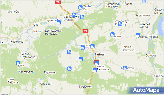 mapa Potoczek gmina Tarłów, Potoczek gmina Tarłów na mapie Targeo