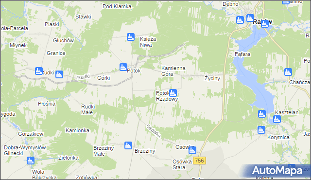 mapa Potok Rządowy, Potok Rządowy na mapie Targeo