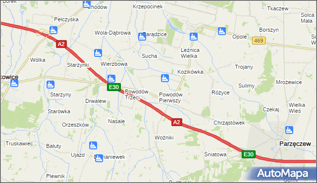 mapa Powodów Pierwszy, Powodów Pierwszy na mapie Targeo