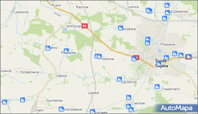 mapa Proszków, Proszków na mapie Targeo