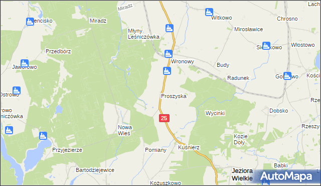 mapa Proszyska, Proszyska na mapie Targeo