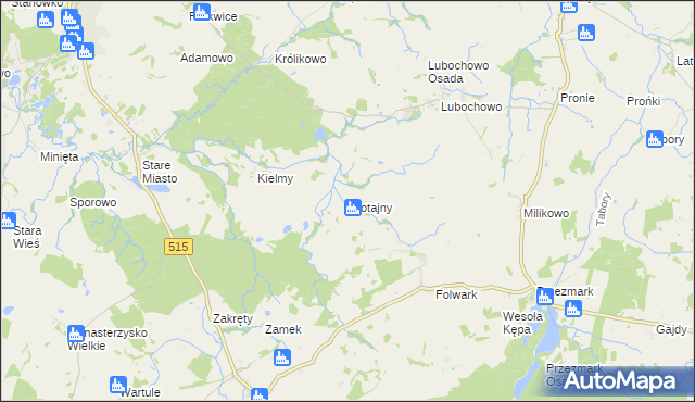 mapa Protajny, Protajny na mapie Targeo