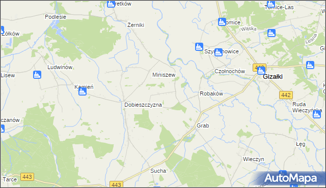 mapa Prusinów, Prusinów na mapie Targeo