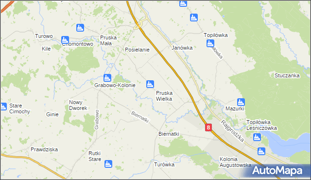 mapa Pruska Wielka, Pruska Wielka na mapie Targeo