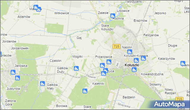 mapa Przanowice, Przanowice na mapie Targeo