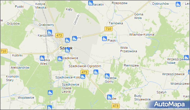 mapa Przatów Dolny, Przatów Dolny na mapie Targeo