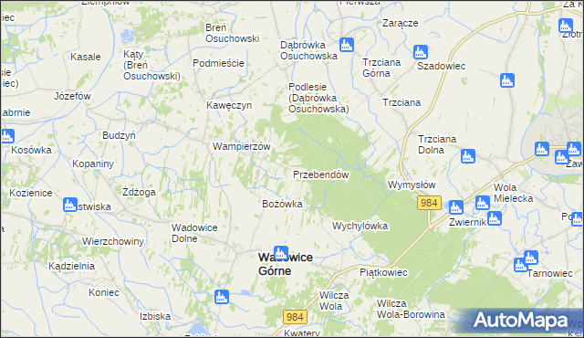 mapa Przebendów, Przebendów na mapie Targeo