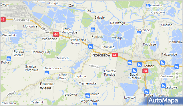 mapa Przeciszów, Przeciszów na mapie Targeo