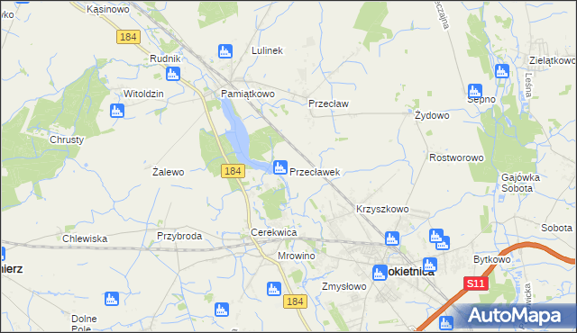 mapa Przecławek, Przecławek na mapie Targeo