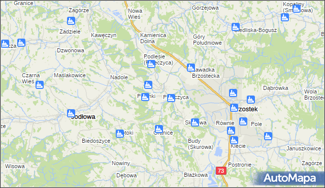 mapa Przeczyca, Przeczyca na mapie Targeo