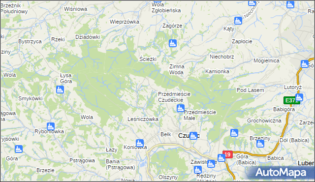 mapa Przedmieście Czudeckie, Przedmieście Czudeckie na mapie Targeo