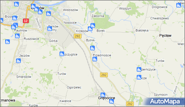 mapa Przedmoście gmina Głogów, Przedmoście gmina Głogów na mapie Targeo