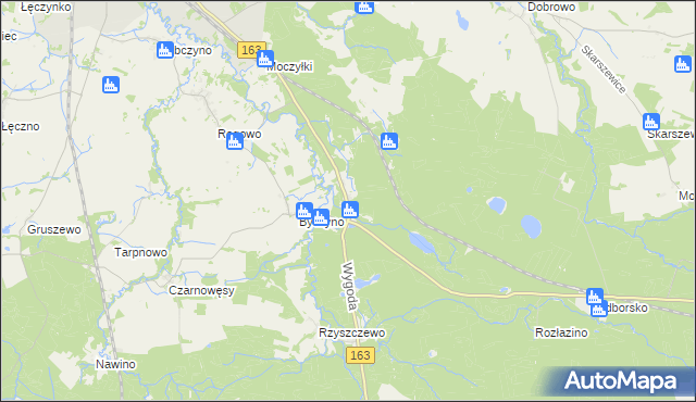 mapa Przegonia gmina Białogard, Przegonia gmina Białogard na mapie Targeo