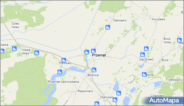 mapa Przemęt, Przemęt na mapie Targeo