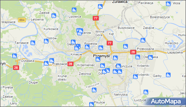 mapa Przemyśla, Przemyśl na mapie Targeo
