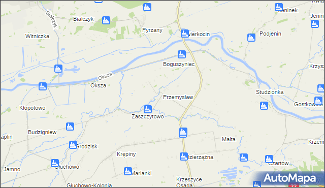 mapa Przemysław gmina Krzeszyce, Przemysław gmina Krzeszyce na mapie Targeo