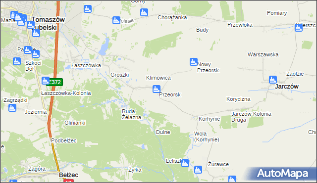 mapa Przeorsk, Przeorsk na mapie Targeo