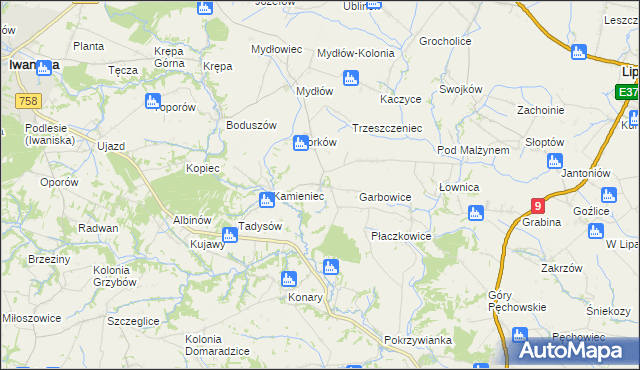 mapa Przepiórów, Przepiórów na mapie Targeo