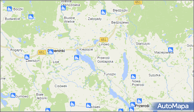 mapa Przerośl Gołdapska, Przerośl Gołdapska na mapie Targeo