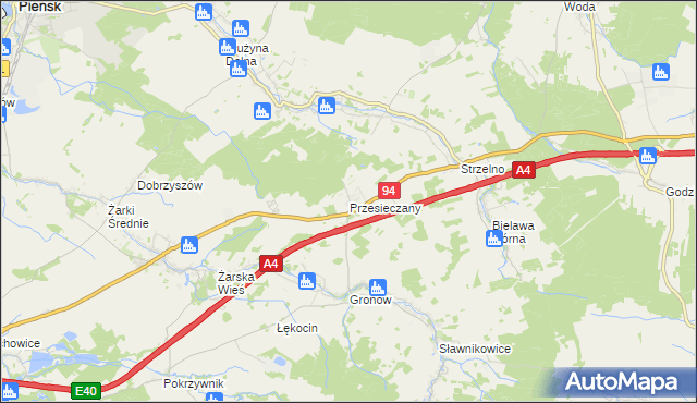 mapa Przesieczany, Przesieczany na mapie Targeo