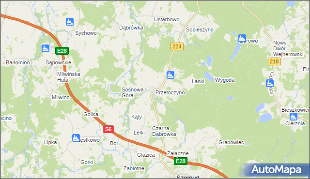 mapa Przetoczyno, Przetoczyno na mapie Targeo