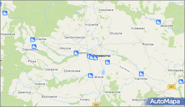 mapa Przeworno, Przeworno na mapie Targeo