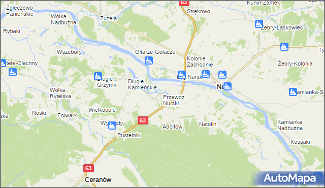 mapa Przewóz Nurski, Przewóz Nurski na mapie Targeo