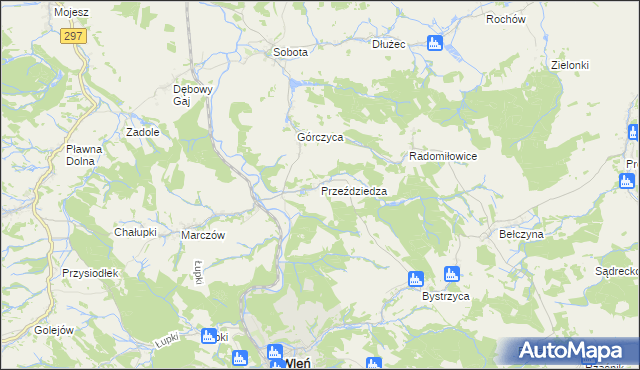 mapa Przeździedza, Przeździedza na mapie Targeo