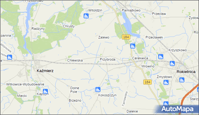 mapa Przybroda, Przybroda na mapie Targeo