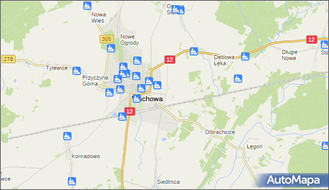 mapa Przyczyna Dolna, Przyczyna Dolna na mapie Targeo