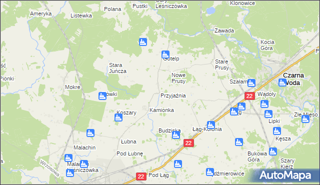 mapa Przyjaźnia, Przyjaźnia na mapie Targeo