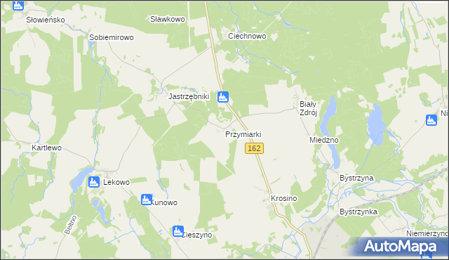 mapa Przymiarki gmina Świdwin, Przymiarki gmina Świdwin na mapie Targeo