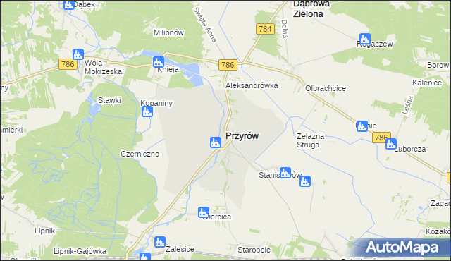 mapa Przyrów, Przyrów na mapie Targeo