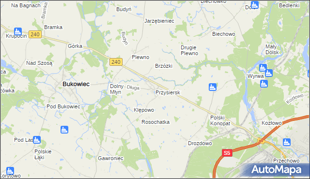 mapa Przysiersk, Przysiersk na mapie Targeo