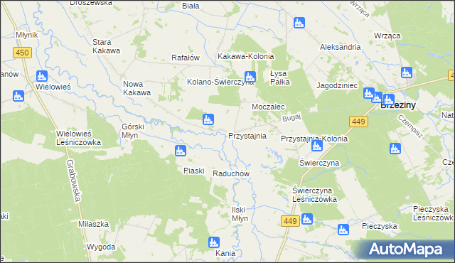 mapa Przystajnia, Przystajnia na mapie Targeo