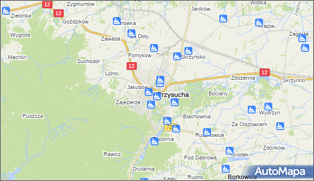 mapa Przysucha, Przysucha na mapie Targeo