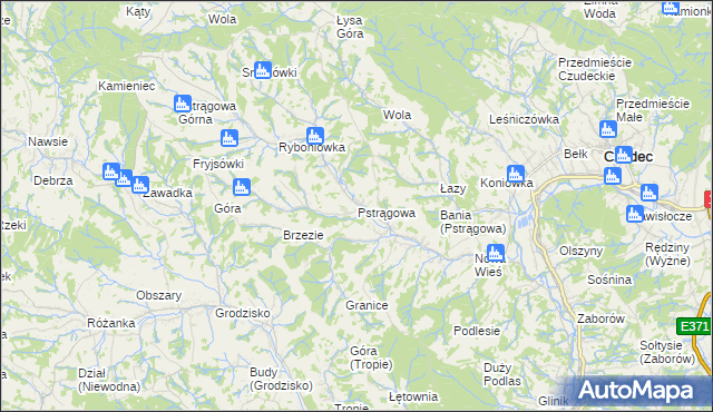 mapa Pstrągowa, Pstrągowa na mapie Targeo