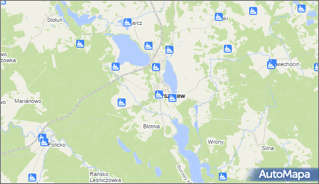 mapa Pszczew, Pszczew na mapie Targeo