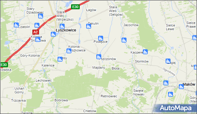 mapa Pszczonów, Pszczonów na mapie Targeo