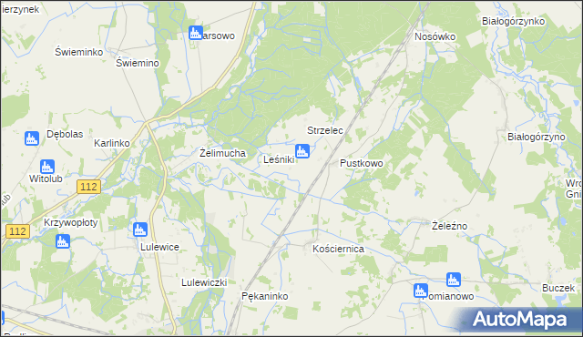 mapa Pustkówko, Pustkówko na mapie Targeo