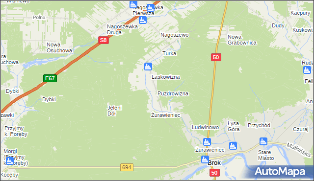 mapa Puzdrowizna, Puzdrowizna na mapie Targeo