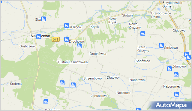 mapa Rąbież gmina Naruszewo, Rąbież gmina Naruszewo na mapie Targeo