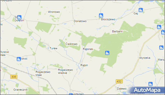 mapa Rąbinek, Rąbinek na mapie Targeo