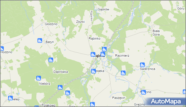 mapa Rąbino, Rąbino na mapie Targeo