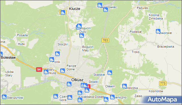 mapa Rabsztyn, Rabsztyn na mapie Targeo