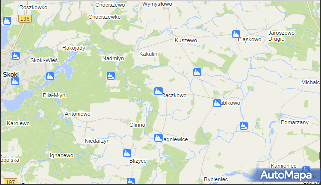 mapa Raczkowo, Raczkowo na mapie Targeo